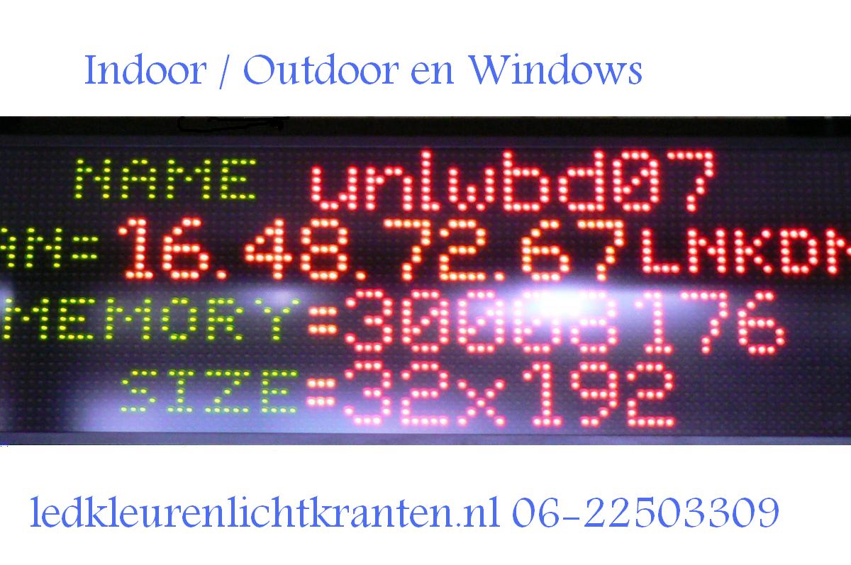 Inbouwledkleurenlichtkrant Lichtkrant, Lichtreclame, led lichtkrant